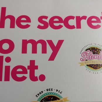 Friendly Donuts - Very clever designs. Look at the box. ;) - Donuts Near Me - Orange, California Friendly Donuts - Very clever designs. Look at the box. ;) - Donuts Near Me - Orange, California