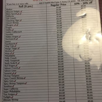Aloha Sushi - I got the super Philadelphia and my boyfriend got the Cali crunch and crunch Shrimp, pretty good. - Japanese Near Me - Azusa, California