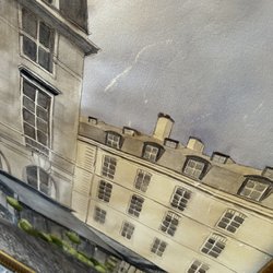 Artistic Wholesale Supply - The scratched up watercolor painting.