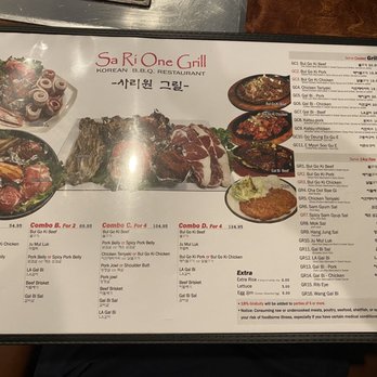 Sa Ri One Grill - Menu (2/2) in 2021 - Korean Near Me - Tampa, Florida