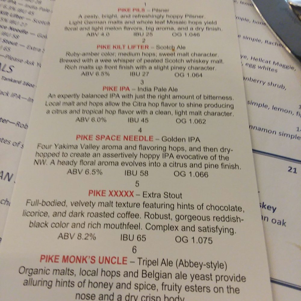 Pike Brewing Company - Beer menu - Brewpubs Near Me - Seattle, Washington Pike Brewing Company - Beer menu - Brewpubs Near Me - Seattle, Washington