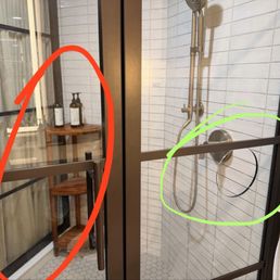 Cut out shower detail