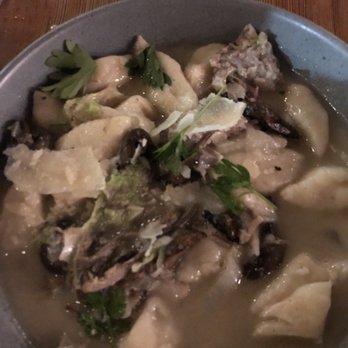 Bettola - Gnocchi, note the large piece of fat and gray broth. - Pizza Near Me - Birmingham, Alabama Bettola - Gnocchi, note the large piece of fat and gray broth. - Pizza Near Me - Birmingham, Alabama