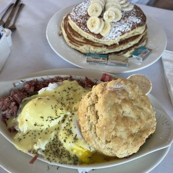 The Buttered Biscuit - Banana pancakes, Dave's corned beef hash with poached, egg and grilled asparagus - New American Near Me - Bradley Beach, New Jersey The Buttered Biscuit - Banana pancakes, Dave's corned beef hash with poached, egg and grilled asparagus - New American Near Me - Bradley Beach, New Jersey