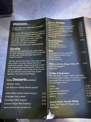 Menu photo 1 Pangea Ashland, OR Menu photo 1 Pangea Ashland, OR