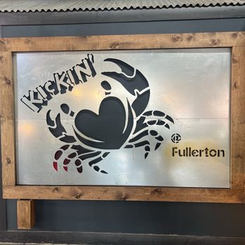 Kickin' Crab - Downtown Fullerton - Perfect sign...this place is full of love & delicious crab - Cajun/Creole Near Me - Fullerton, California