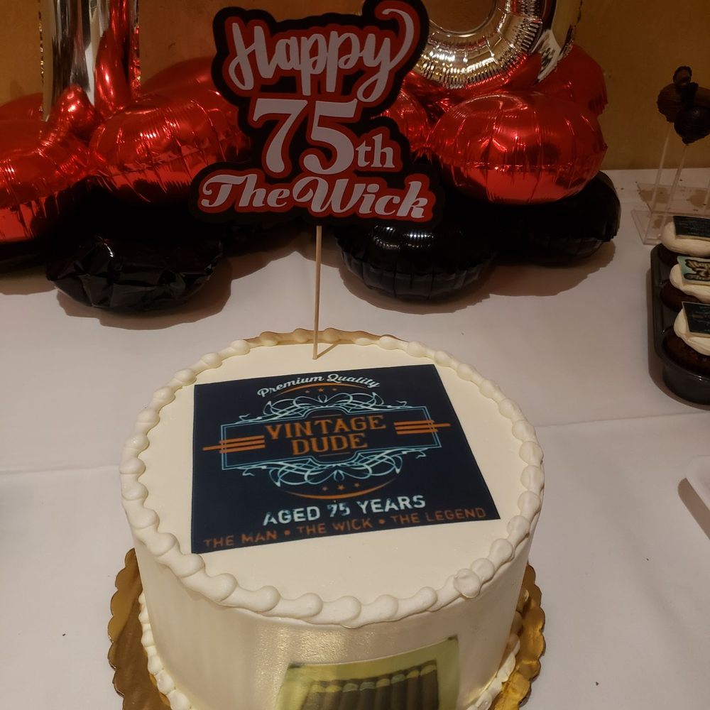 DeCicco & Sons - Brewster - 8 inch Cannoli cake with edible copy of invite & cigars on the cake. We had 18 guests and still had leftover cake. - Grocery Near Me - Brewster, New York
