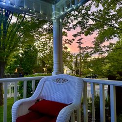 Second Street Cottages - Porch at sunset