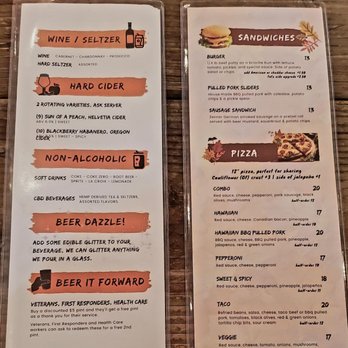 Vanguard Brewing - Menu, as of 12/2022 - Breweries Near Me - Wilsonville, Oregon