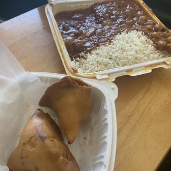 Curry zone - "Samosas" and an order of Chanamasala and Eggplant. - Indian Near Me - Valley Village, California Curry zone - "Samosas" and an order of Chanamasala and Eggplant. - Indian Near Me - Valley Village, California