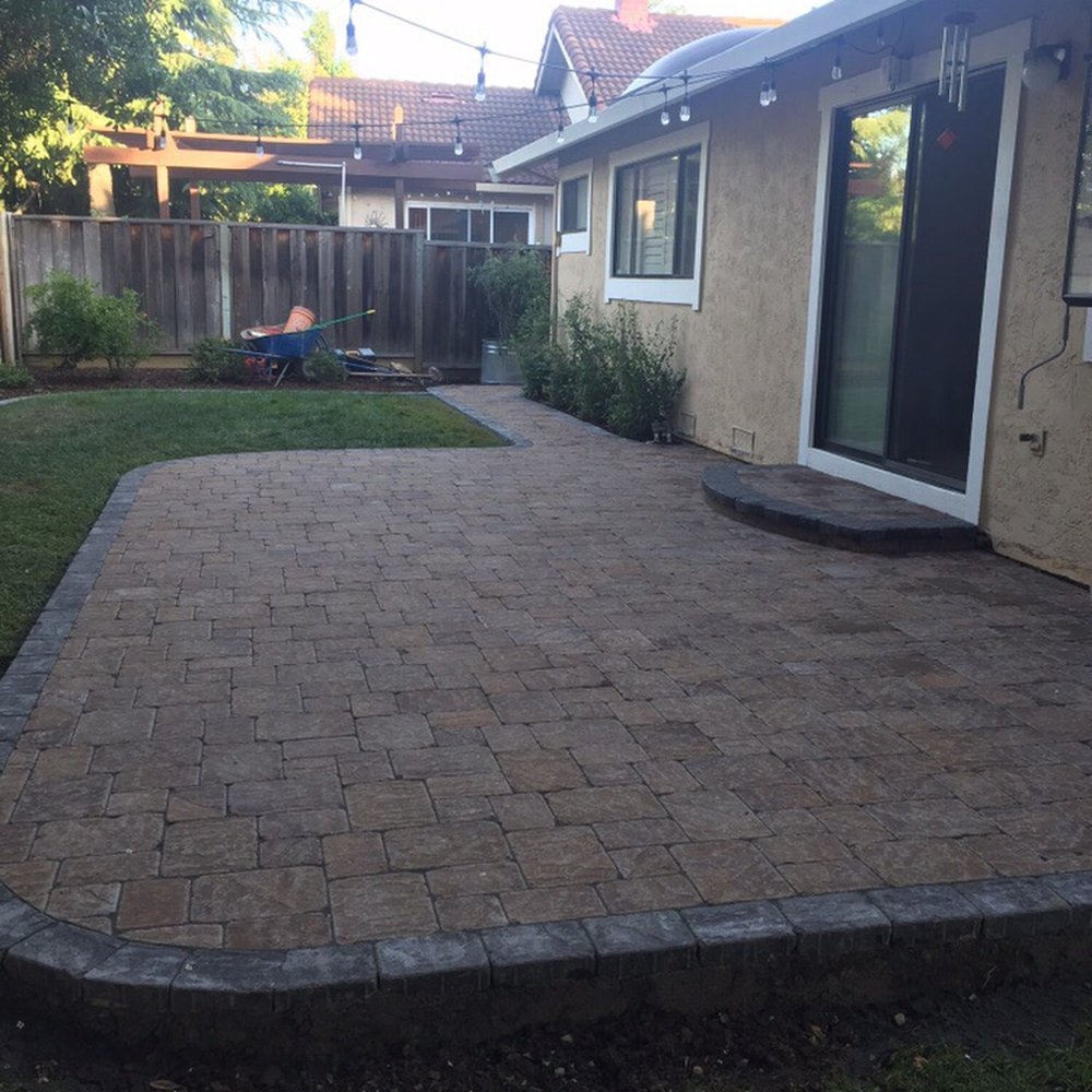 Brasmerica Paver systems - Back Patio - we extended the width about 18", and I love how they suggested doing the step at the slider! - Masonry/Concrete Near Me - Pinole, California Brasmerica Paver systems - Back Patio - we extended the width about 18", and I love how they suggested doing the step at the slider! - Masonry/Concrete Near Me - Pinole, California