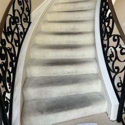 Coastal Breeze Carpet Care - Staircase carpet- before