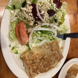 Greek salad and spanakopita combo Greek salad and spanakopita combo