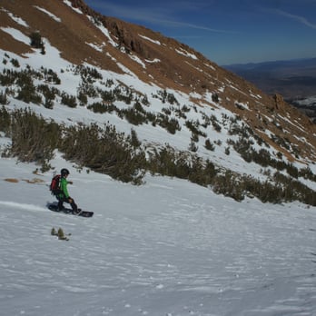 High Sierra Snowcat & Yurt - Snowboarding down Dunderberg Peak behind the yurt - Tours Near Me High Sierra Snowcat & Yurt - Snowboarding down Dunderberg Peak behind the yurt - Tours Near Me