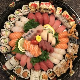 72 piece platter with sushi sashimi and rolls 72 piece platter with sushi sashimi and rolls