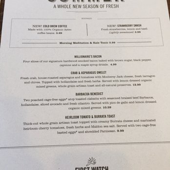 First Watch - Limited time menu - Breakfast & Brunch Near Me - Tucson, Arizona First Watch - Limited time menu - Breakfast & Brunch Near Me - Tucson, Arizona