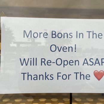 Cinnabon - Note on doors - Bakeries Near Me - Elk Grove, California Cinnabon - Note on doors - Bakeries Near Me - Elk Grove, California