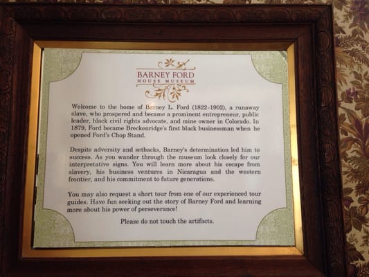 Breckenridge History: Barney Ford Museum by null