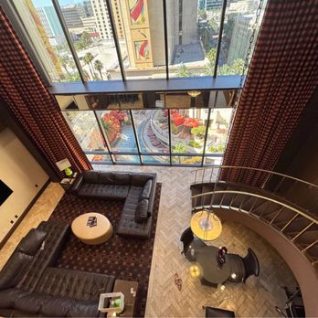 Golden Nugget - View from the bedroom to living room - Hotels Near Me - Las Vegas, Nevada