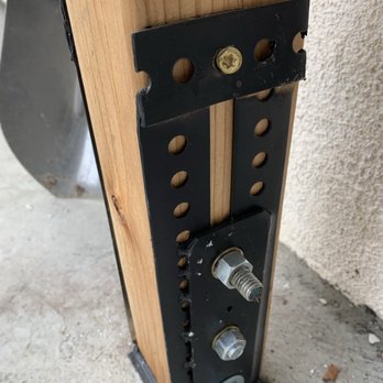 McCabe's Landscape Construction - Unpainted bracket, poorly screwed in crudely cut metal. - Landscaping Near Me - Murrieta, California McCabe's Landscape Construction - Unpainted bracket, poorly screwed in crudely cut metal. - Landscaping Near Me - Murrieta, California