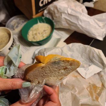 Pike Place Chowder - Pacific Place - Another angle of the moldy bread - Seafood Near Me - Seattle, Washington