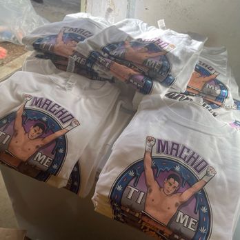 The T-Shirt Buddy - T-Shirts that were printed for Macho Time Cannabis. The prints were high quality and will probably outlast the shirts that I bought. - Screen Printing/T-Shirt Printing Near Me The T-Shirt Buddy - T-Shirts that were printed for Macho Time Cannabis. The prints were high quality and will probably outlast the shirts that I bought. - Screen Printing/T-Shirt Printing Near Me