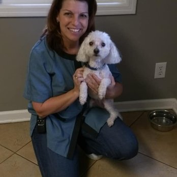 Sit and Stay - Owner Lisa spending a little extra time with Giselle - Pet Groomers Near Me - Myrtle Beach, South Carolina