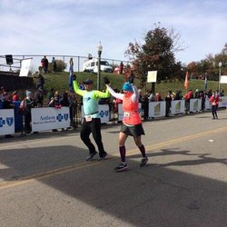Crossing the finish line