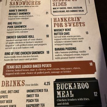 The Cadillac Cowboy - menu 12/2025 - Barbeque Near Me - Lake Arrowhead, California