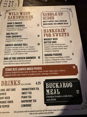 Menu photo 2 The Cadillac Cowboy Lake Arrowhead, CA