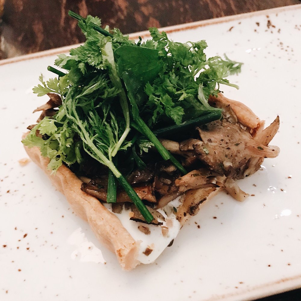 Gemma - Mushroom and Goat Cheese Tart - French Near Me - Dallas, Texas