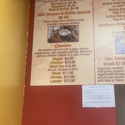 S&G waffle Shack - Updated menu