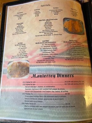Menu photo 1 Monterrey's Mexican Restaurant Burns Flat, OK Menu photo 1 Monterrey's Mexican Restaurant Burns Flat, OK