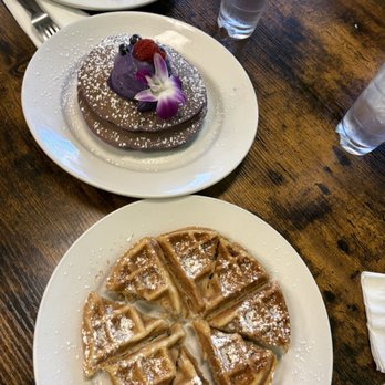 Guieb Cafe - Ube pancake, mochi waffle and adobo fried rice w/ lechon also very - New American Near Me - Honolulu, Hawaii Guieb Cafe - Ube pancake, mochi waffle and adobo fried rice w/ lechon also very - New American Near Me - Honolulu, Hawaii