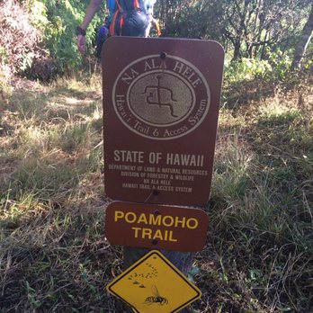 Poamoho Ridge Trail - Official sign - Hiking Near Me - Wahiawa, Hawaii Poamoho Ridge Trail - Official sign - Hiking Near Me - Wahiawa, Hawaii