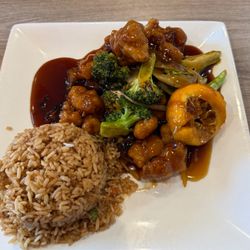 Chang Cuisine - Orange Chicken with a side of fried rice