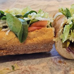 The inside of my Italian Hoagie