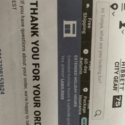 Hibbett Sports - It was process then canceled