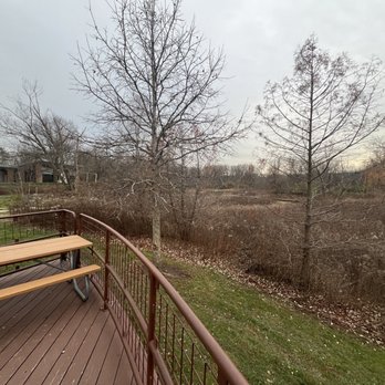 Lippold Park - View of the boardwalk area in autumn. - Hiking Near Me - Batavia, Illinois