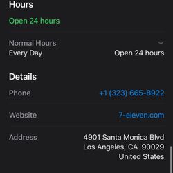 Address, not open 24 hours that's also has rats going to the back door where th drinks are