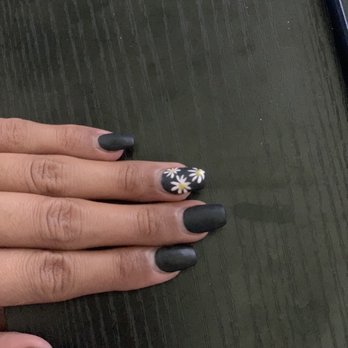 Aeon Nails Salon - This pic of my nails was 2 weeks after I had them done. They never chipped/ fell off until I prayed them off! Lol - Nail Salons Near Me - Bakersfield, California