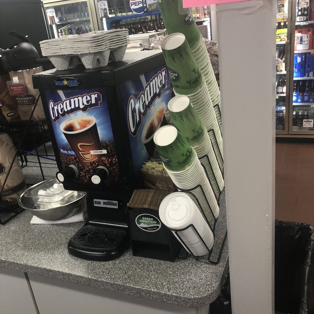 Jiffy Mart - Can't use your own cup anymore to stop the spread but you can however use a cup and lid people have groped, coughed , or sneezed on - Gas Stations Near Me - Bradford, Vermont Jiffy Mart - Can't use your own cup anymore to stop the spread but you can however use a cup and lid people have groped, coughed , or sneezed on - Gas Stations Near Me - Bradford, Vermont
