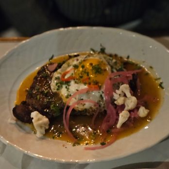 Mercado Negro - Portuguese Style steak/Beef & Egg (classic dish) - Tapas/Small Plates Near Me - Toronto, Ontario