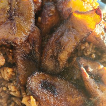 Famous 4 African Restaurant - Side of plantain and side and jollof rice =$9 - African Near Me - Columbus, Ohio Famous 4 African Restaurant - Side of plantain and side and jollof rice =$9 - African Near Me - Columbus, Ohio