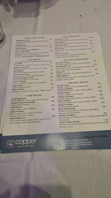 Menu photo 3 Copper Westchase, FL