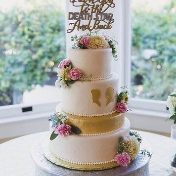 Cake Expressions - Burnt Almond and Vegan Chocolate cake for a Star Wars themed wedding! - Bakeries Near Me - Santa Clara, California Cake Expressions - Burnt Almond and Vegan Chocolate cake for a Star Wars themed wedding! - Bakeries Near Me - Santa Clara, California