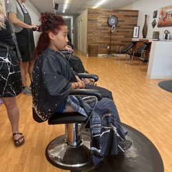 Studio 23 - Salon 23 Moline -Danika - adding more Red before wash & deep conditioning ( deep conditioning serum made by Heather is genius)
