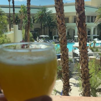 Seabreeze Cafe - Mimosa with our view of the pool - Cafes Near Me - Las Vegas, Nevada Seabreeze Cafe - Mimosa with our view of the pool - Cafes Near Me - Las Vegas, Nevada