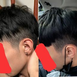 Men's perm results before and after. Men's perm results before and after.