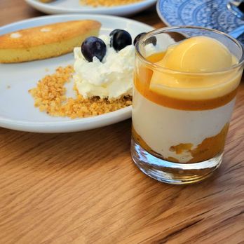Zaytinya - Olive Oil Cake and Greek Yogurt with Apricots (Restaurant Week Dishes) - Greek Near Me - Washington, DC, District of Columbia